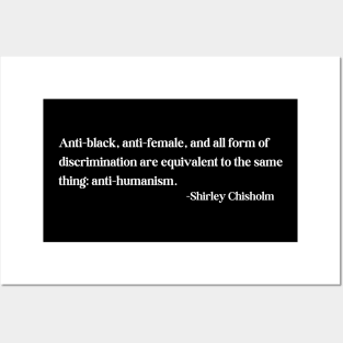 discrimination is equivalent to the same thing: anti-humanism Posters and Art